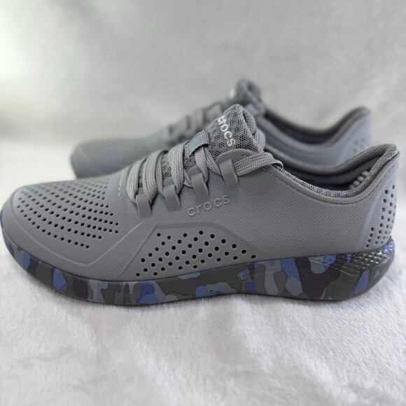 Crocs Women's LiteRide 360 Marbled Pacer Sneakers Gray Camouflage Sz 9 - Picture 1 of 8